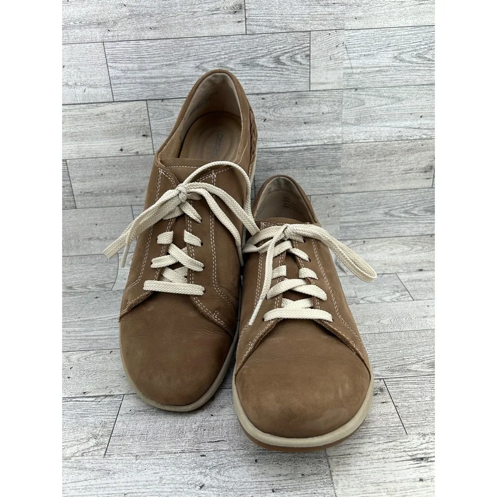 Aetrex DM302 Brown Leather Lace Up Orthopedic Walking Sneakers Men Sz 10.5-11‎